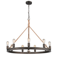 Golden Canada 1048-9 GMT - Wry Lighting Chatham 9-light Chandelier in Gunmetal Bronze